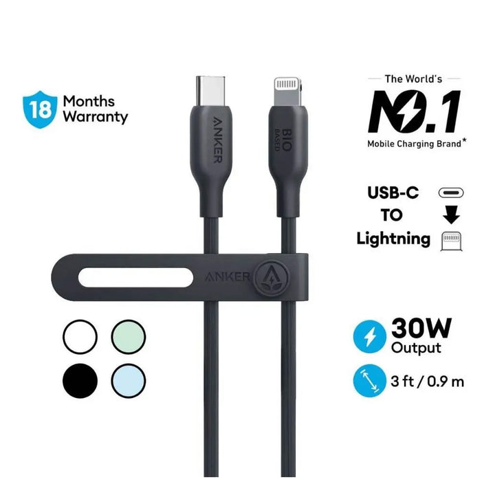 Anker PowerLine 3ft USB-C to Lightning ECO Fast Charging 30W Cable