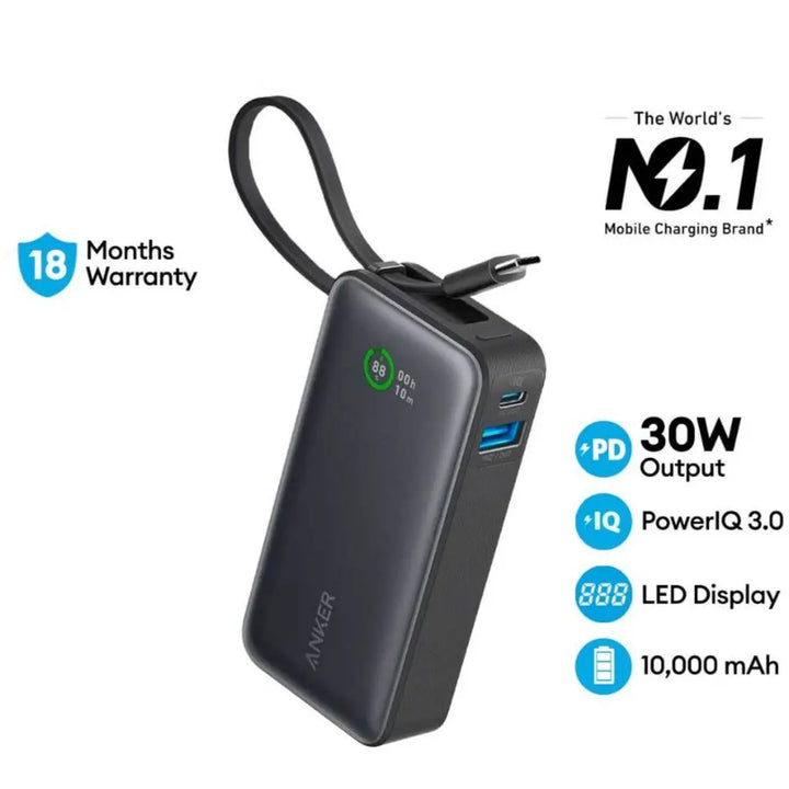 Anker Power Bank Nano Powercore 10000mAh Fast Charge Potable Charger