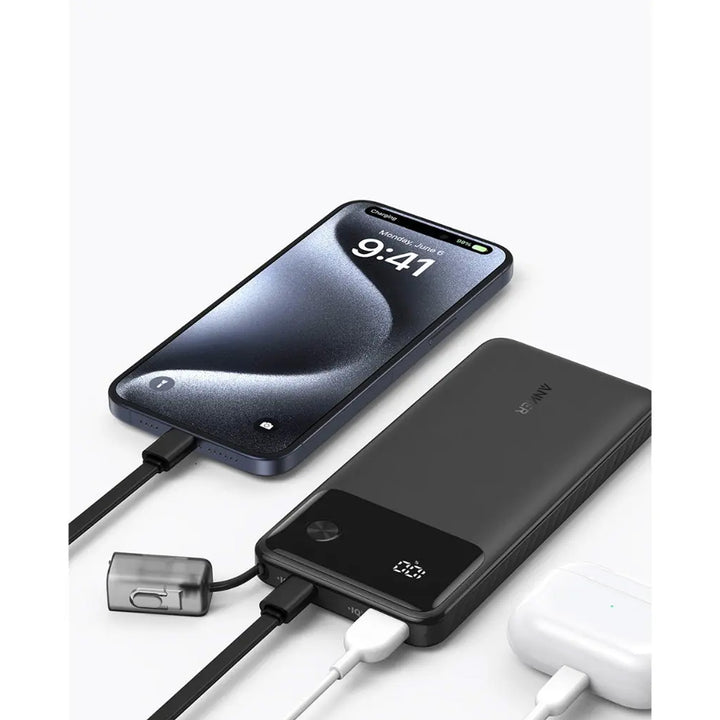 Anker Power Bank Powercore 10000mAh 22.5W Portable Charger with USB-C Lanyard Cable