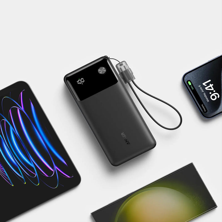 Anker Power Bank Powercore 20000mAh 30W Portable Charger with USB-C Lanyard Cable