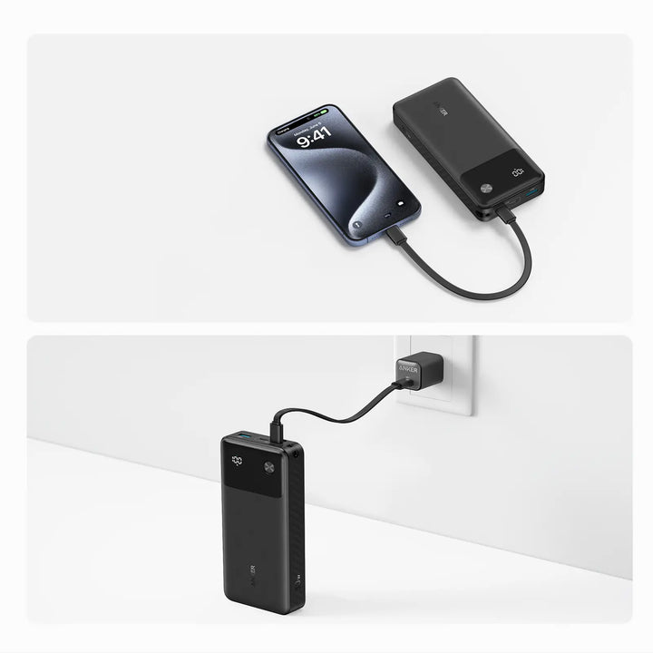 Anker Power Bank Powercore 20000mAh 30W Portable Charger with USB-C Lanyard Cable
