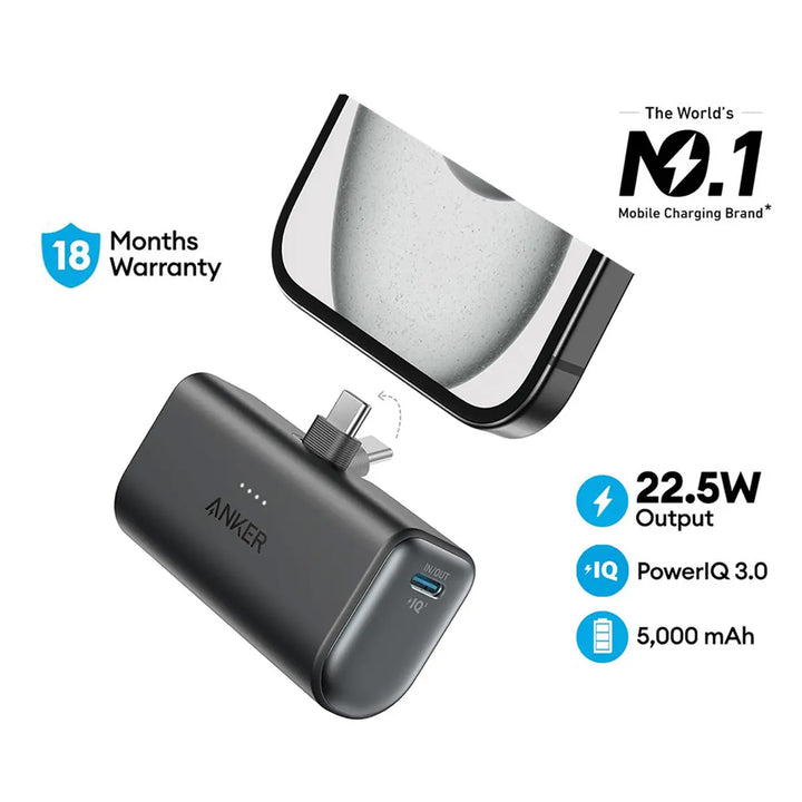 Anker Power Bank Powercore 5000mAh 22.5W Fast Charge Portable Charger