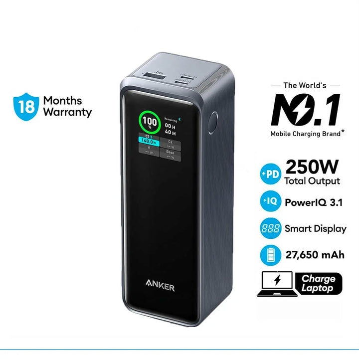 Anker Power Bank Powercore GanPrime 27650mAh 250W Fast Charge Portable Charger