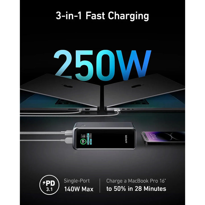Anker Power Bank Powercore GanPrime 27650mAh 250W Fast Charge Portable Charger