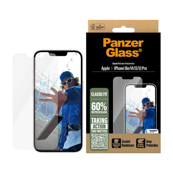 PanzerGlass Screen Protector for Apple iPhone 16e