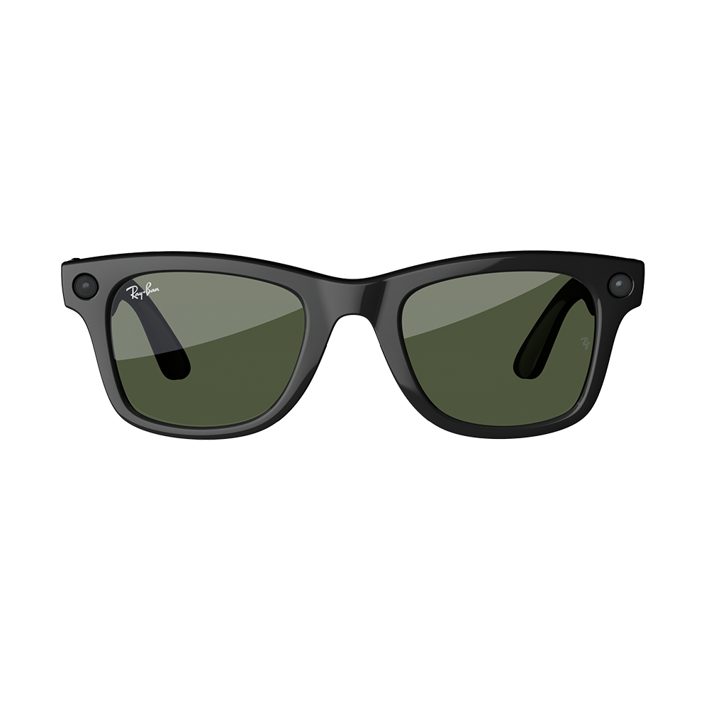 Ray-Ban Meta Wayfarer (Gen 1) G-15 Green Lenses Shiny Black – Three ...
