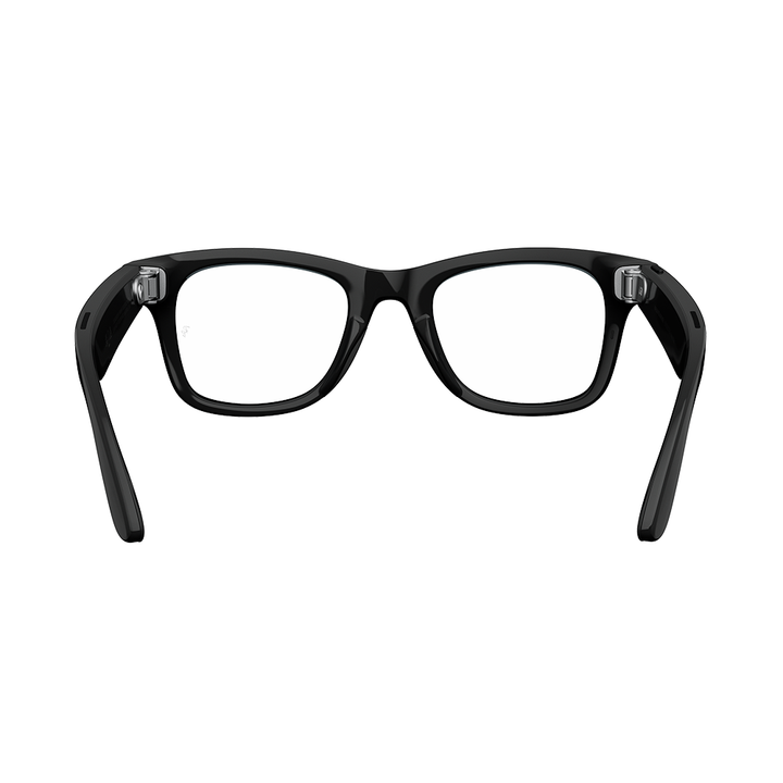 Ray-Ban Meta Wayfarer Glasses Clear Lenses Shiny Black