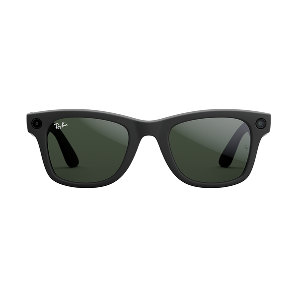 Ray-Ban Meta Wayfarer Clear to Green Trans Lenses Matte Black