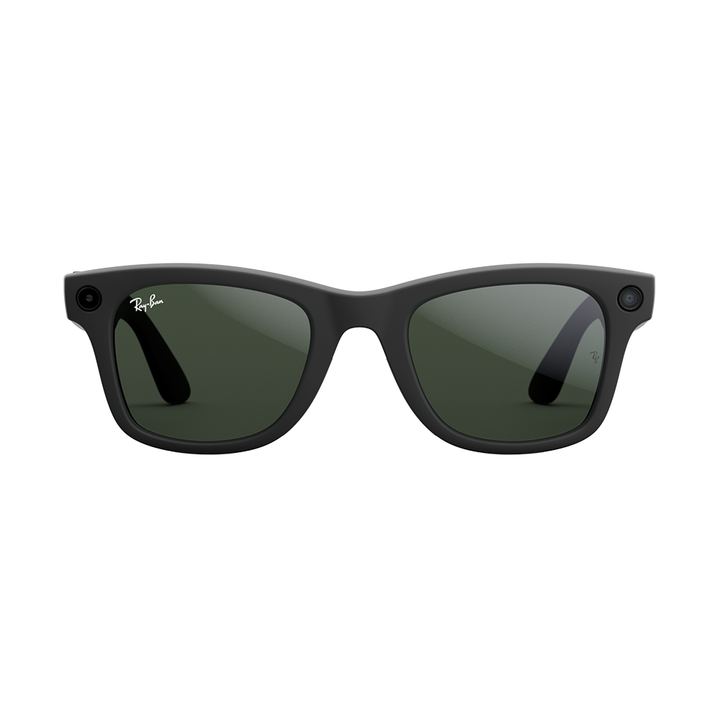 Ray-Ban Meta Wayfarer Clear to Green Trans Lenses Matte Black