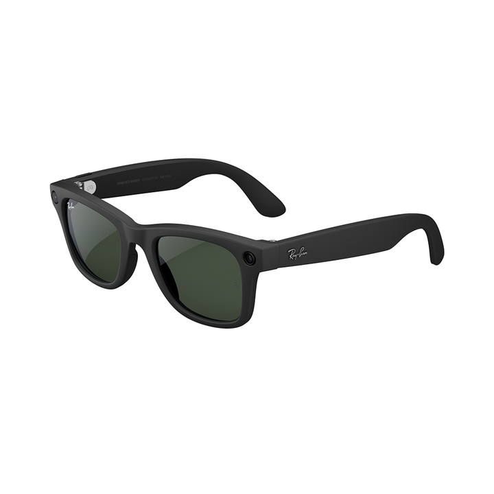 Ray-Ban Meta Wayfarer Clear to Green Trans Lenses Matte Black