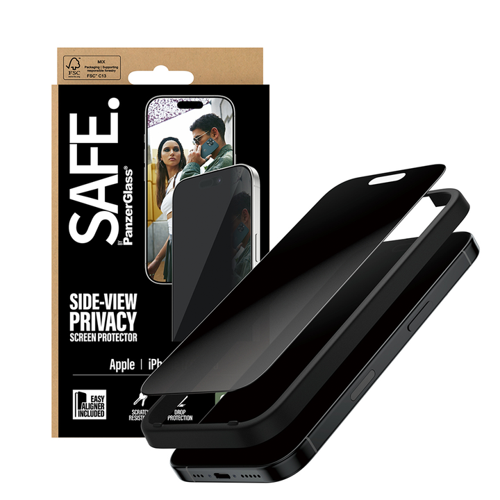 SAFE Privacy Glass for iPhone 17 and 16 Pro Ultra Wide Fit w/Aligner