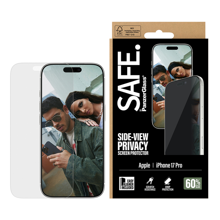 SAFE Privacy Glass for iPhone 17 Pro Ultra Wide Fit w/Aligner