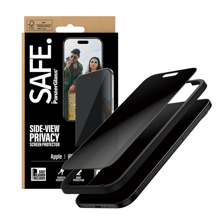 SAFE Privacy Glass for iPhone 17 Air Ultra Wide Fit w/Aligner