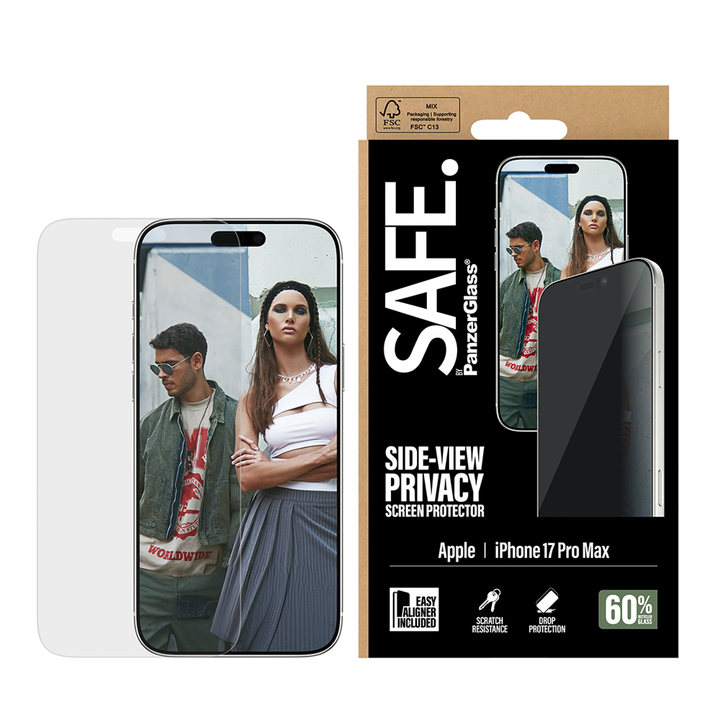 SAFE Privacy Glass for iPhone 17 Pro Max Ultra Wide Fit w/Aligner