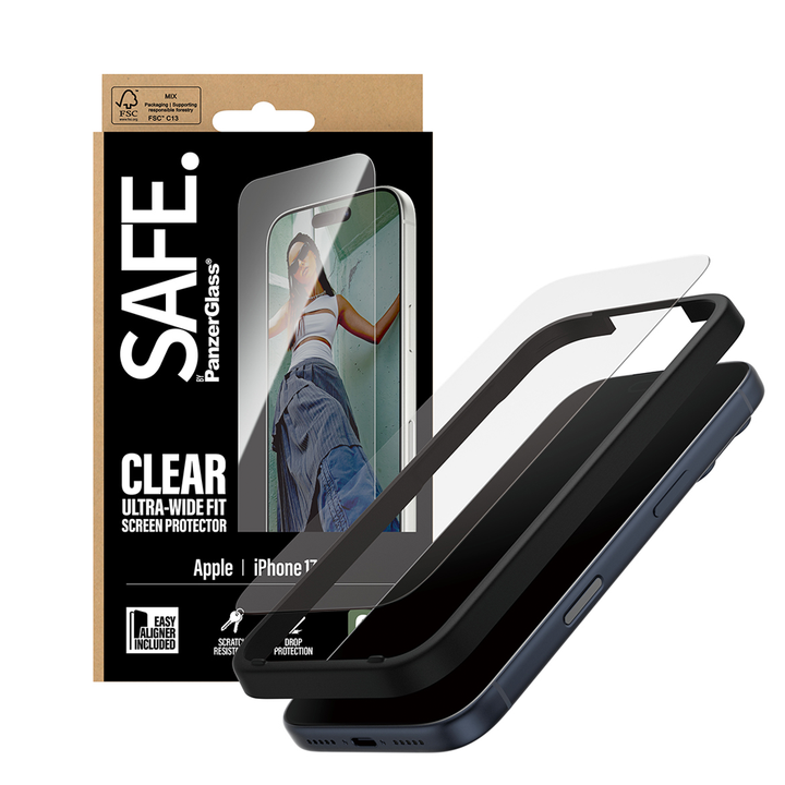 SAFE Glass for iPhone 17 Pro Ultra Wide Fit w/Aligner