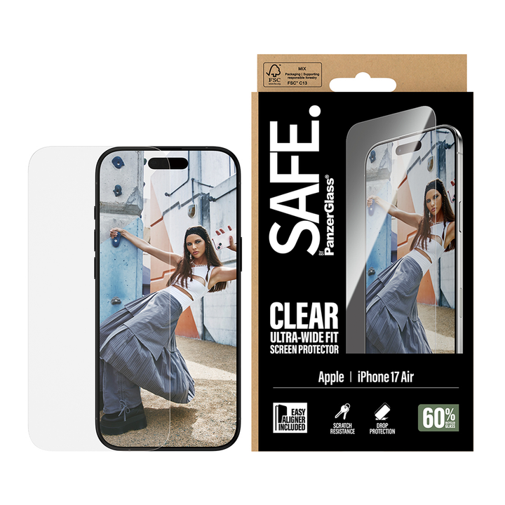 SAFE Glass for iPhone Air Ultra Wide Fit w/Aligner