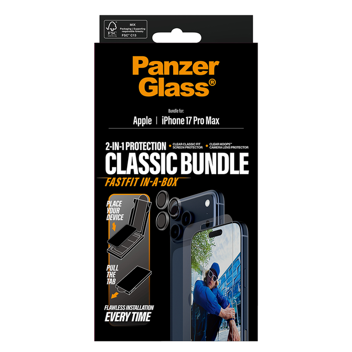 PanzerGlass 2in1 (Classic Fit+Hoops) for iPhone 17 Pro Max