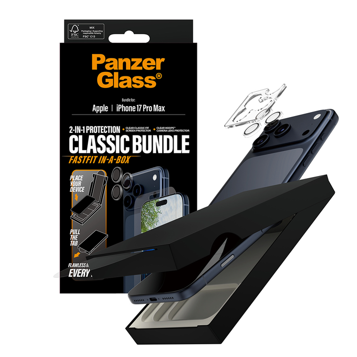PanzerGlass 2in1 (Classic Fit+Hoops) for iPhone 17 Pro Max