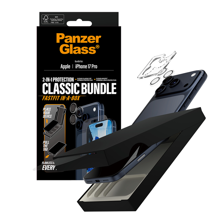 PanzerGlass 2in1 (Classic Fit+Hoops) for iPhone 17 Pro