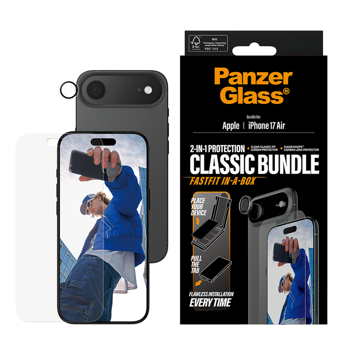 PanzerGlass 2in1 (Classic Fit+Hoops) for iPhone Air