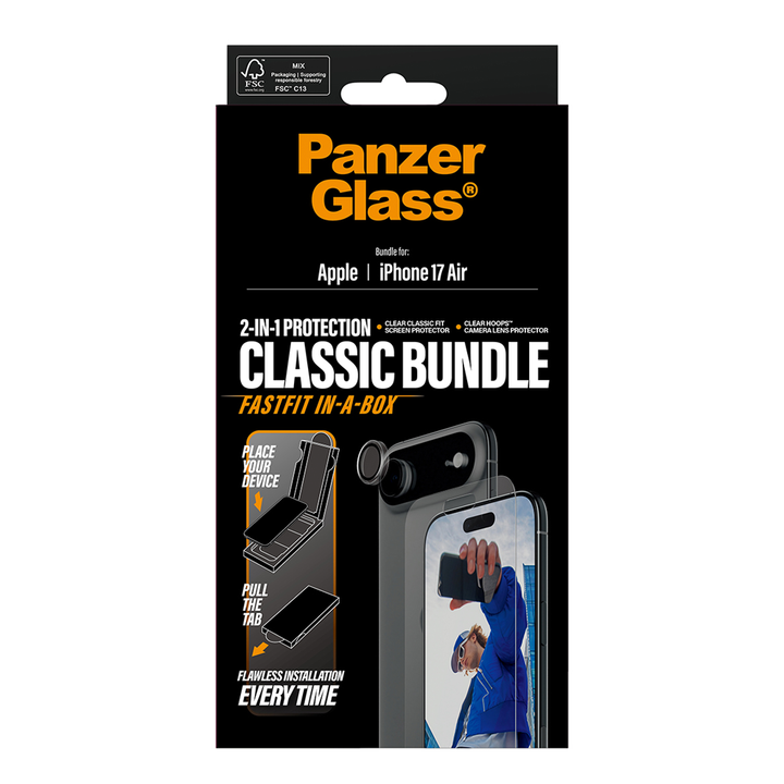 PanzerGlass 2in1 (Classic Fit+Hoops) for iPhone Air