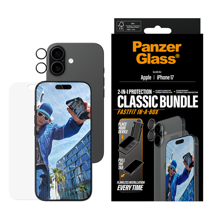 PanzerGlass 2in1 (Classic Fit+Hoops) for iPhone 17