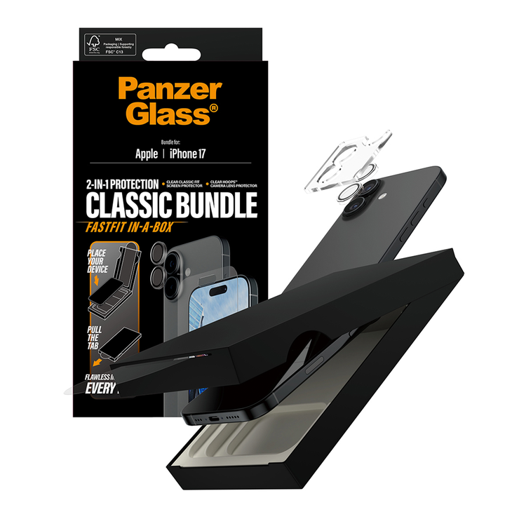PanzerGlass 2in1 (Classic Fit+Hoops) for iPhone 17