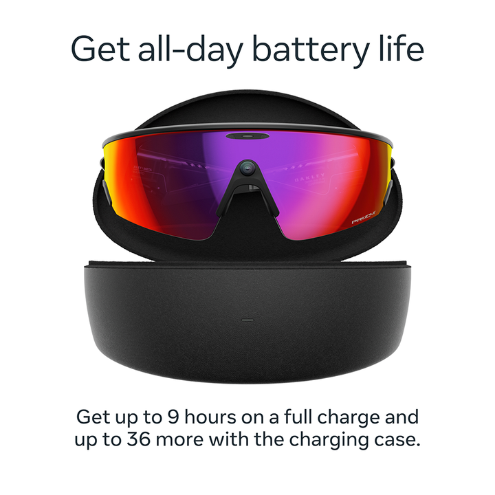 Oakley Meta Vanguard - Black, Prizm™ Road Battery life info