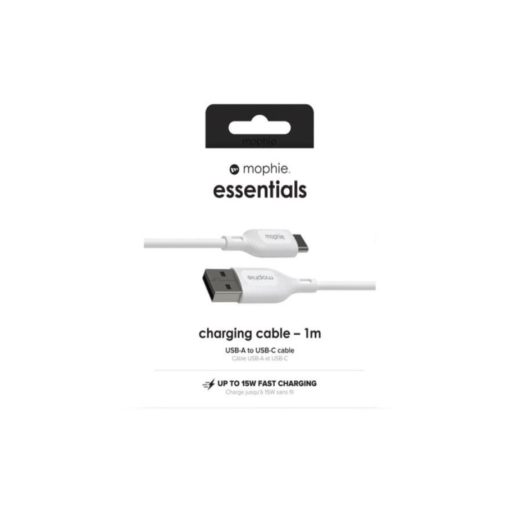 Mophie Essentials Cable USB-A to USB-C 1M White