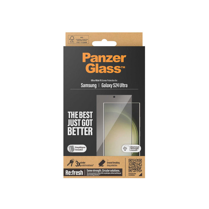 PanzerGlass™ Galaxy S24 Ultra 5G Glass Screen Protector – Three