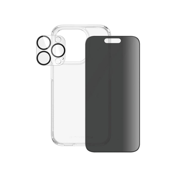 PanzerGlass™ iPhone 15 Pro Privacy 3-in-1 Bundle Pack