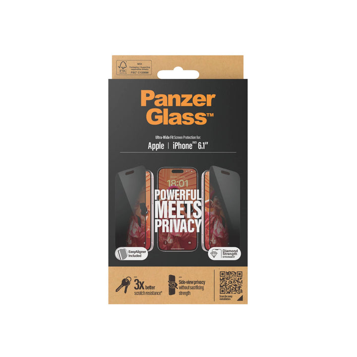 PanzerGlass™ iPhone 15 Ultra-Wide Fit Privacy Screen Protector