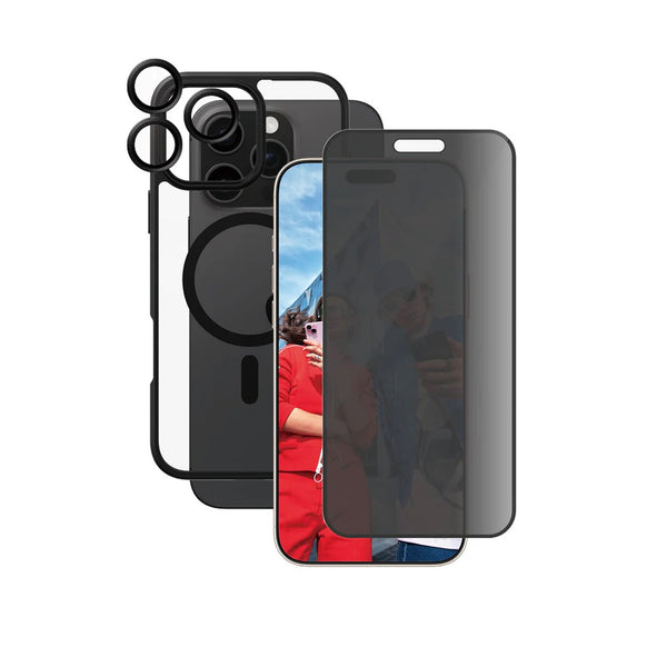 PanzerGlass™ Care iPhone 16 Pro Max Privacy Screen Protector 3-in-1 Bundle