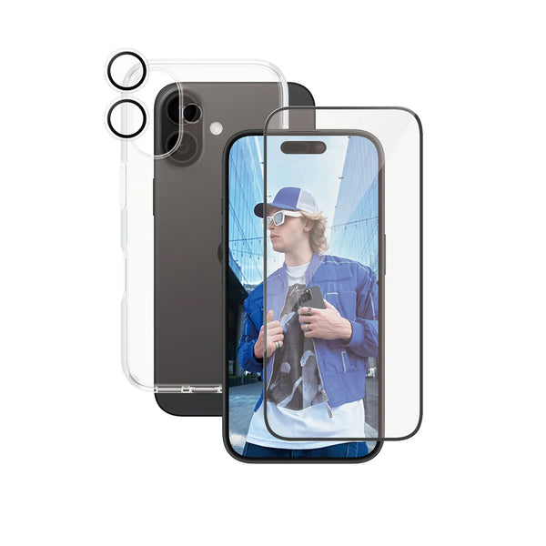 PanzerGlass™ Care iPhone 16 Screen Protector 3-in-1 Bundle