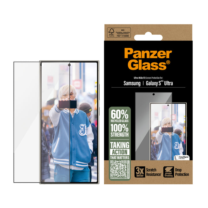 PanzerGlass™ Ultra-Wide Fit Screen Protector for Galaxy S25 Ultra