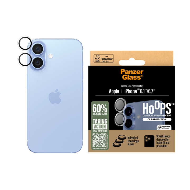 PanzerGlass™ iPhone 16 / 16 Plus Hoops Camera Lens Protector