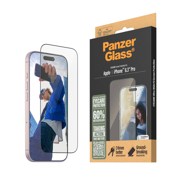 PanzerGlass™ iPhone 16 Pro EyeCare Screen Protector Ultra Wide Fit