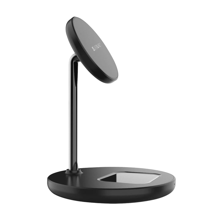 SilverLabel 2 in 1 Wireless Charging Stand Black