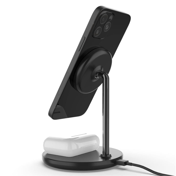 SilverLabel 2 in 1 Wireless Charging Stand Black