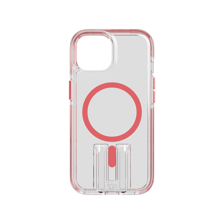 Tech21 iPhone 15 Evo Crystal Kick Case with MagSafe - Coral