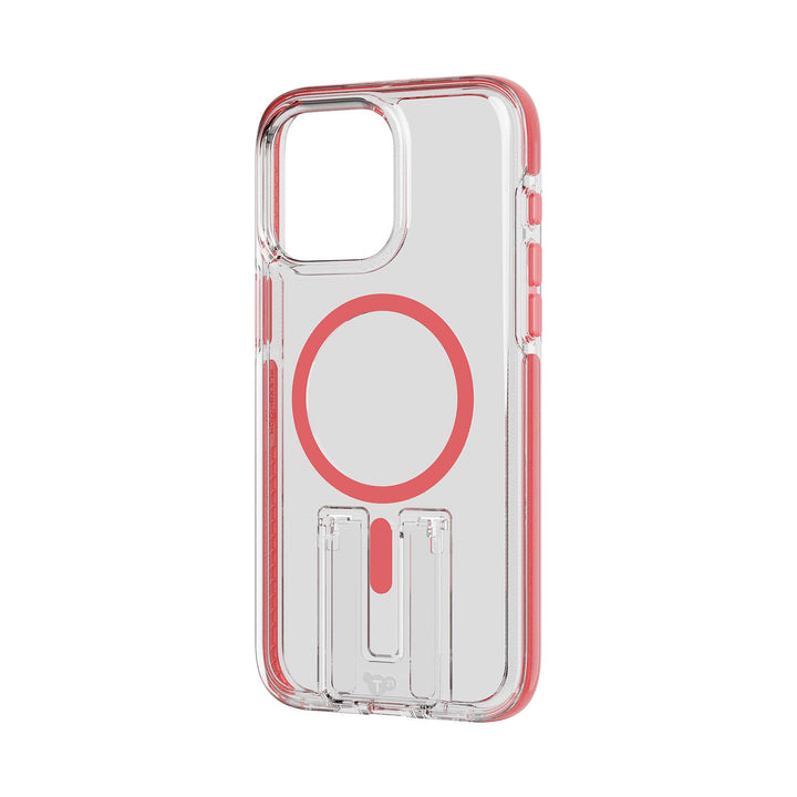 Tech21 iPhone 15 Pro Max Evo Crystal Kick Case with MagSafe - Coral