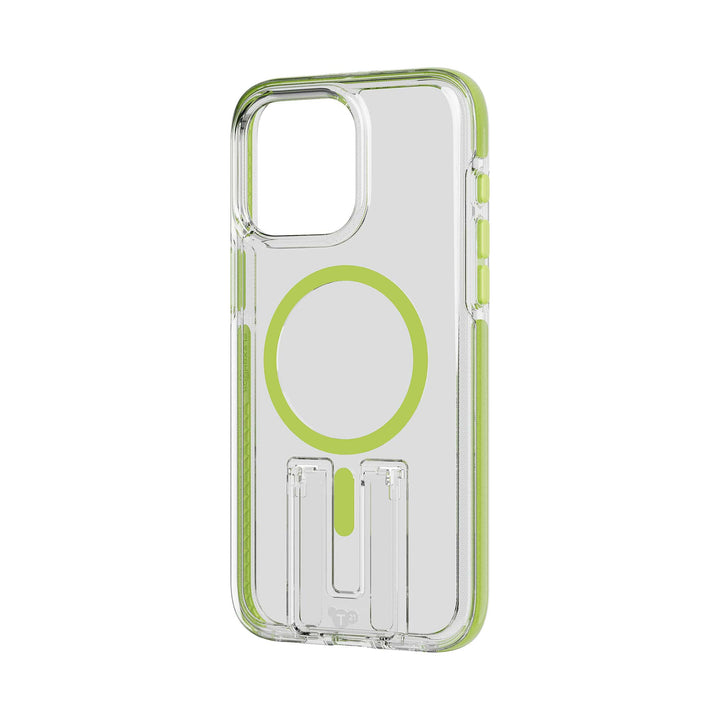 Tech21 iPhone 15 Pro Max Evo Crystal Kick Case with MagSafe - Samaritans Lime