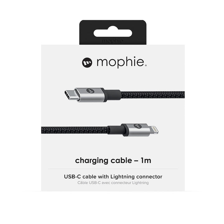 mophie charge sync 1m cable usb c to lightning connector
