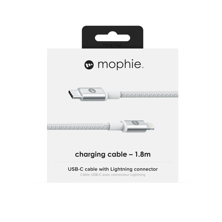 mophie charge sync 1 8m usb c to lightning cable black