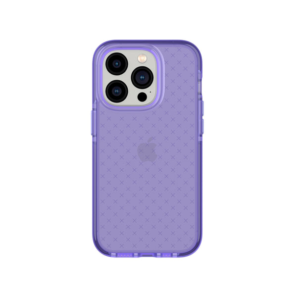 tech21 iphone 14 pro evo check case wondrous purple