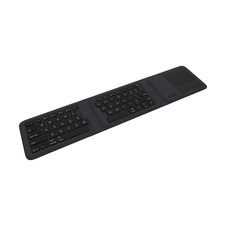 zagg tri fold wireless folding keyboard with touchpad